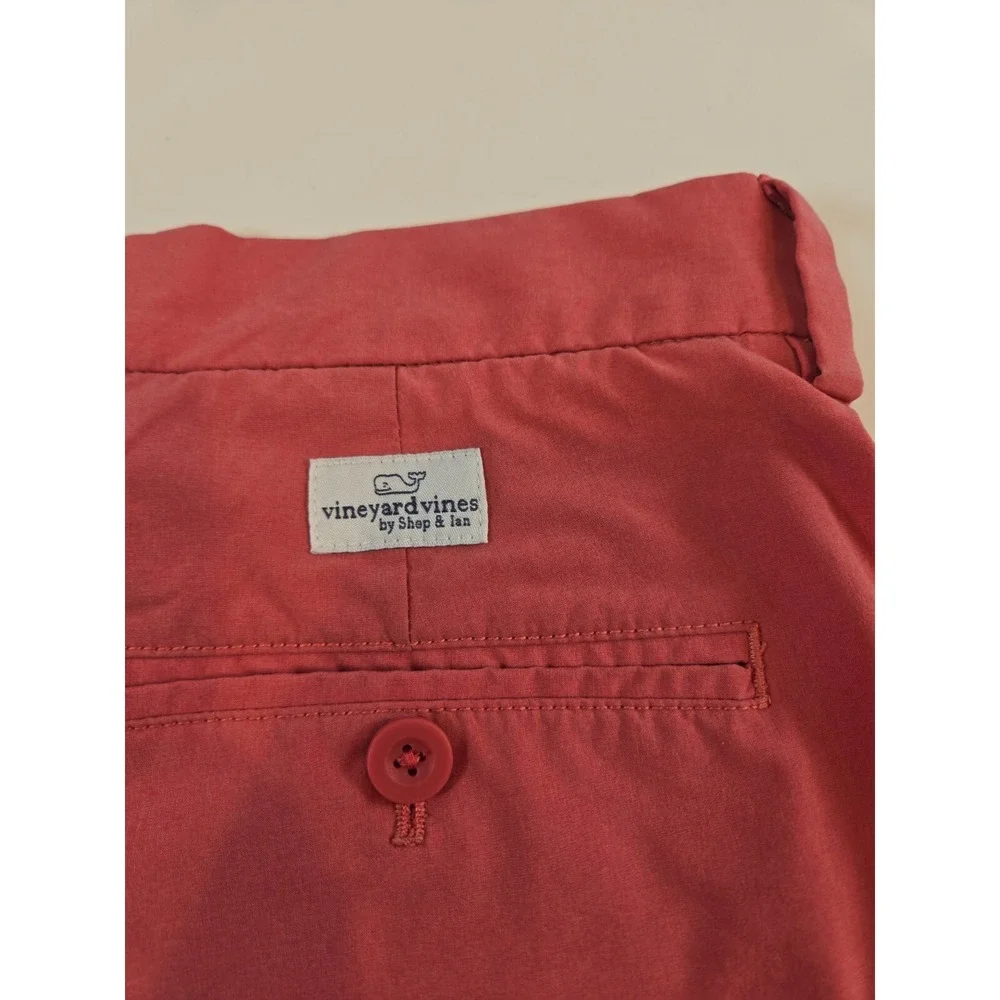 Vineyard Vines Shorts Men's 34 Red Performance Breaker Golf Preppy FLAW